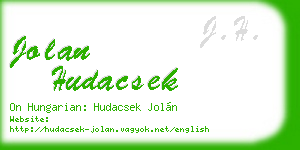 jolan hudacsek business card